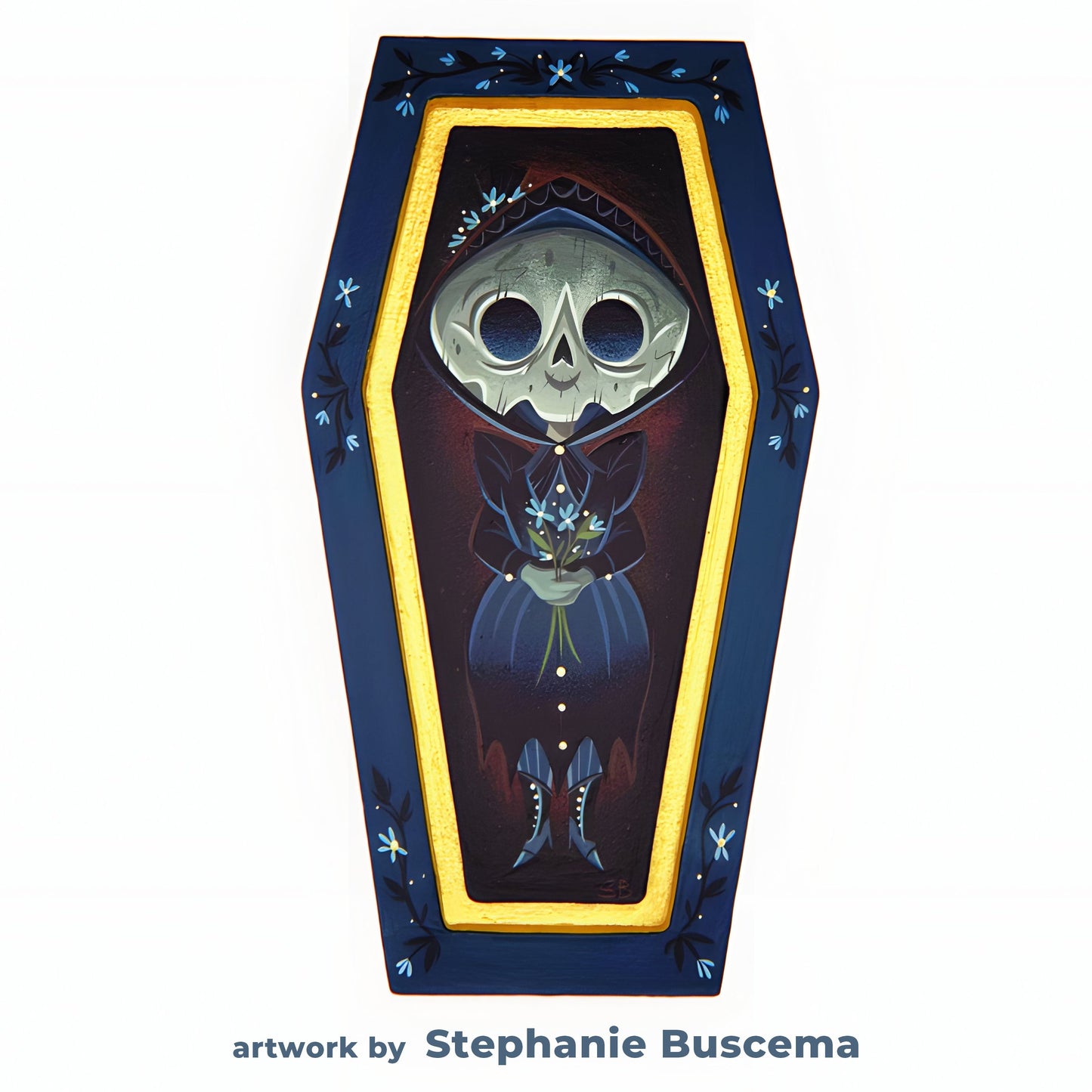 Trekell Coffin Floater Panel - Wooden Painting Halloween Canvas + Frame