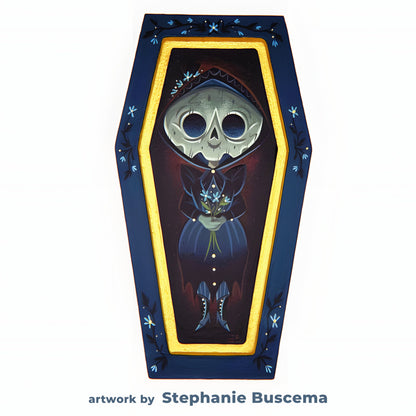 Trekell Coffin Floater Panel - Wooden Painting Halloween Canvas + Frame