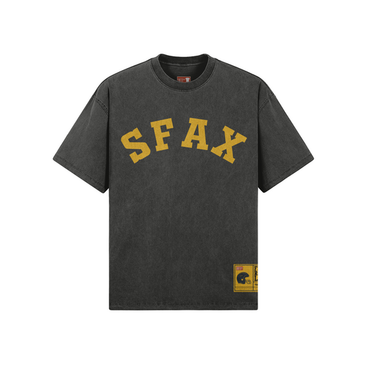 Sfax Vintage Varsity Washed Oversized Tee