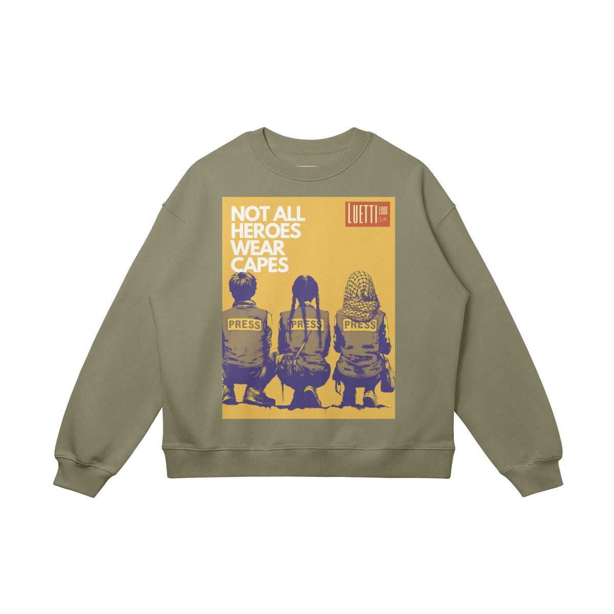 Palestinian Press Heroes Drop Shoulders Sweatshirt - 6 colors available
