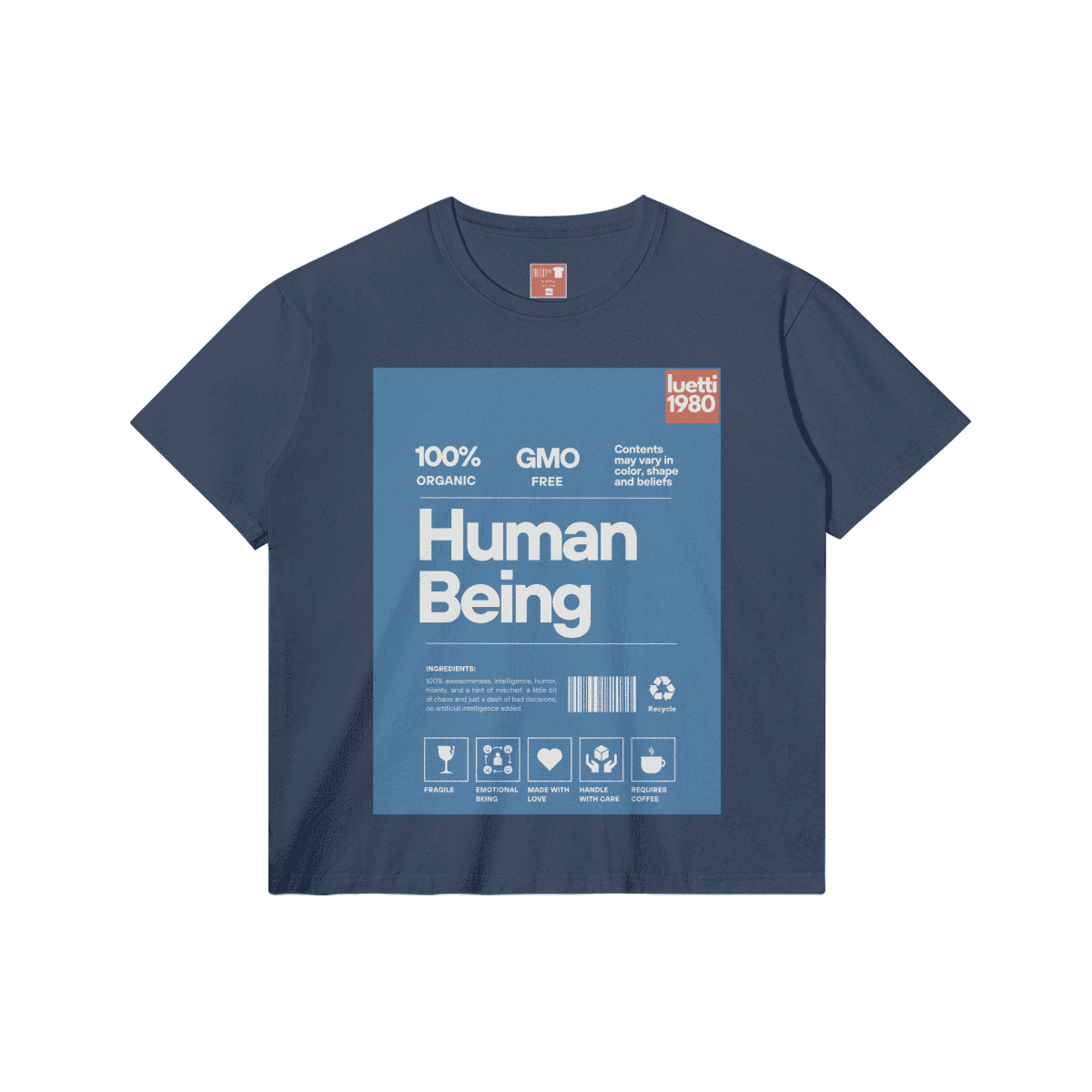 "Human Being" Label Regular Fit T-shirt