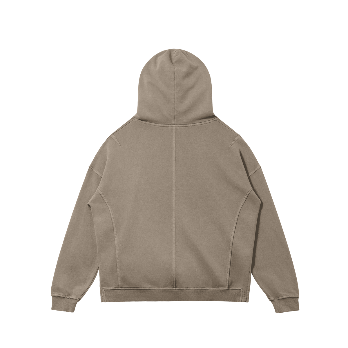 "Resist" Turtle Neck Slit Hem Hoodie with Thumb Holes