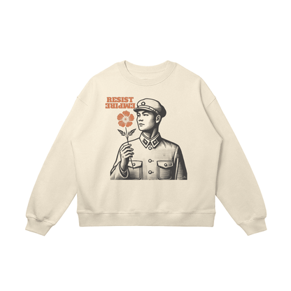 RESIST EMPIRE Vintage Graphic Drop Shoulders Sweatshirt