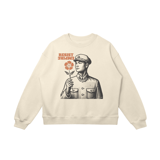 RESIST EMPIRE Vintage Graphic Drop Shoulders Sweatshirt