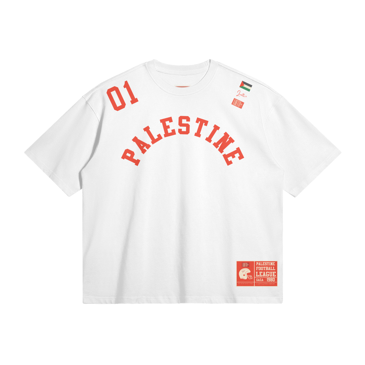 "Palestine Football League" Retro Boxy Premium Quality Tee