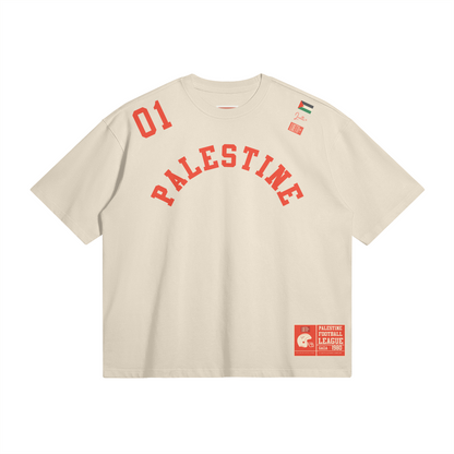 "Palestine Football League" Retro Boxy Premium Quality Tee